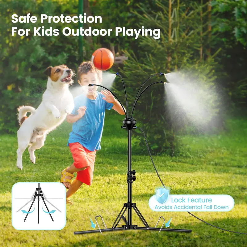 🌬️ Outdoor Standing Misting System | Cool Your Patio & Yard Fast