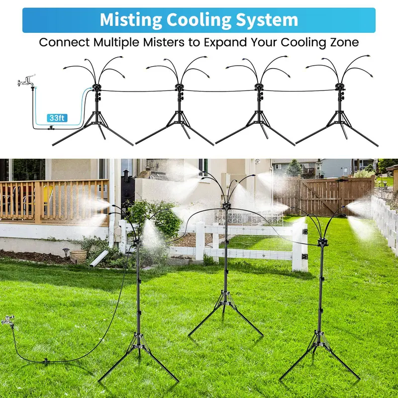 🌬️ Outdoor Standing Misting System | Cool Your Patio & Yard Fast