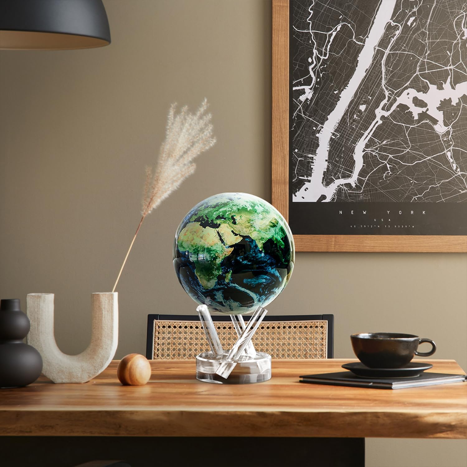 ✨ Light-Powered Self-Rotating Globe 🌍 | Unique Desk Decor