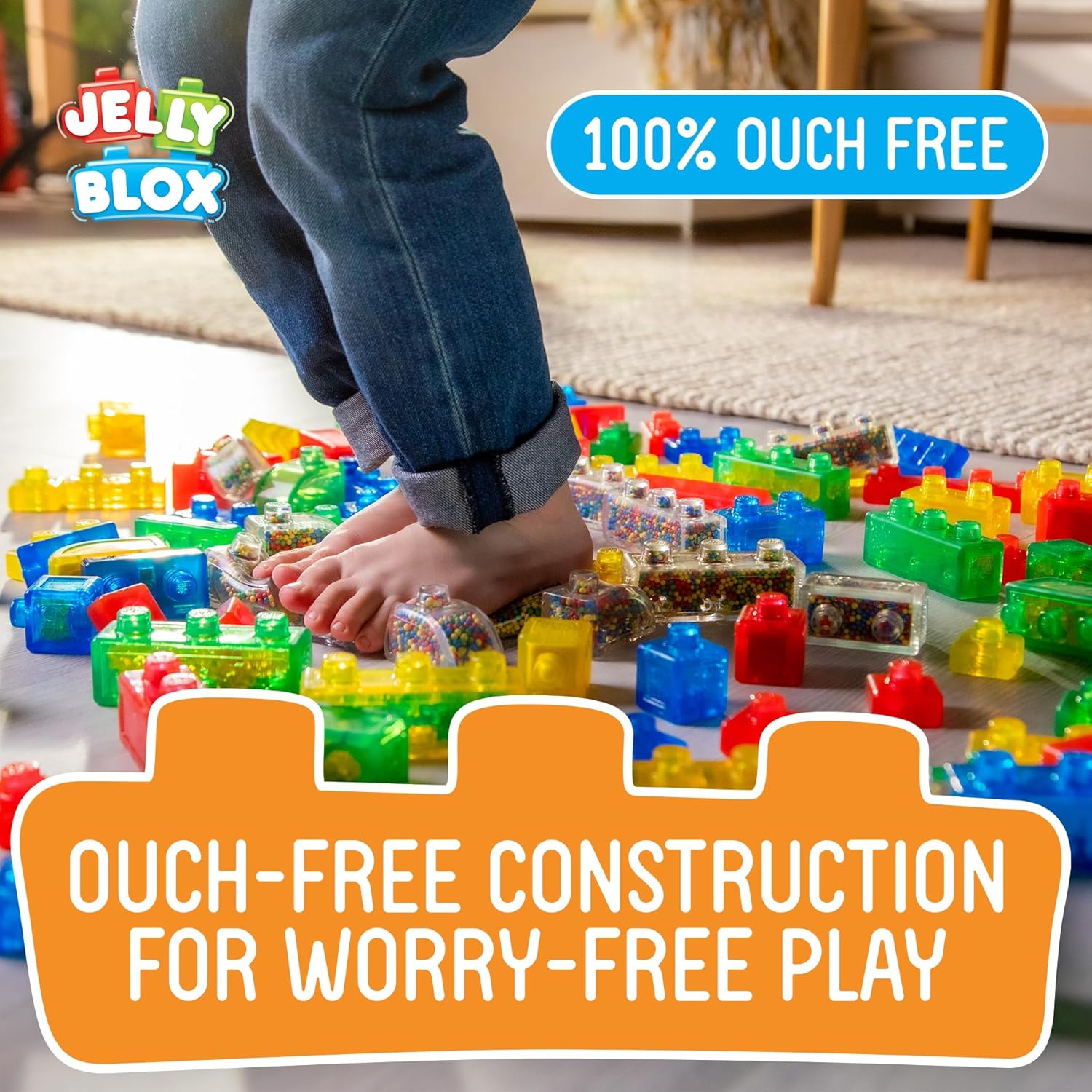 🧩 75-Piece Soft Sensory Building Blocks for Toddlers 2+ | Squishy & Safe Play Set ✨