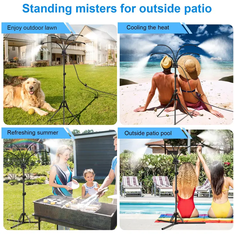 🌬️ Outdoor Standing Misting System | Cool Your Patio & Yard Fast