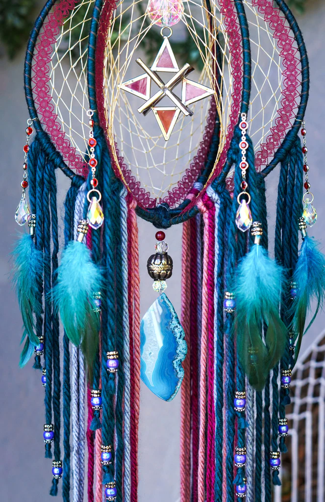 ✨ Agate Crystal Cosmic Water Rose Merkaba Orb 🌸