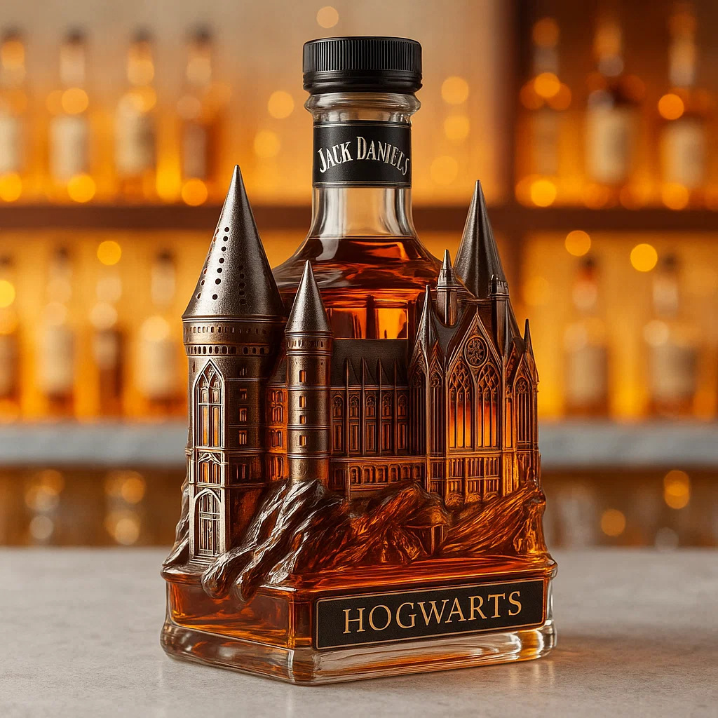 🏰 Hogwarts Castle Whiskey Decanter | Harry Potter Wizard Castle Liquor Bottle