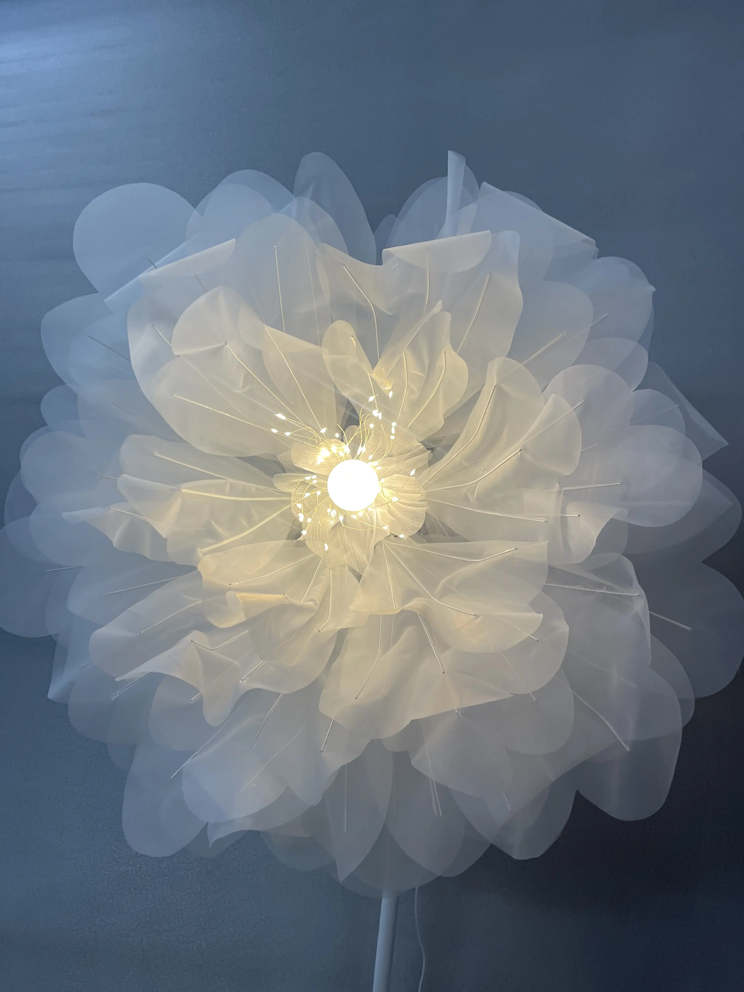 Dancing Petals 32in Silk Satin Floor Floral Fabric Art Elegant Design for Bedroom Living Room Christmas Gift 7 Colors Available