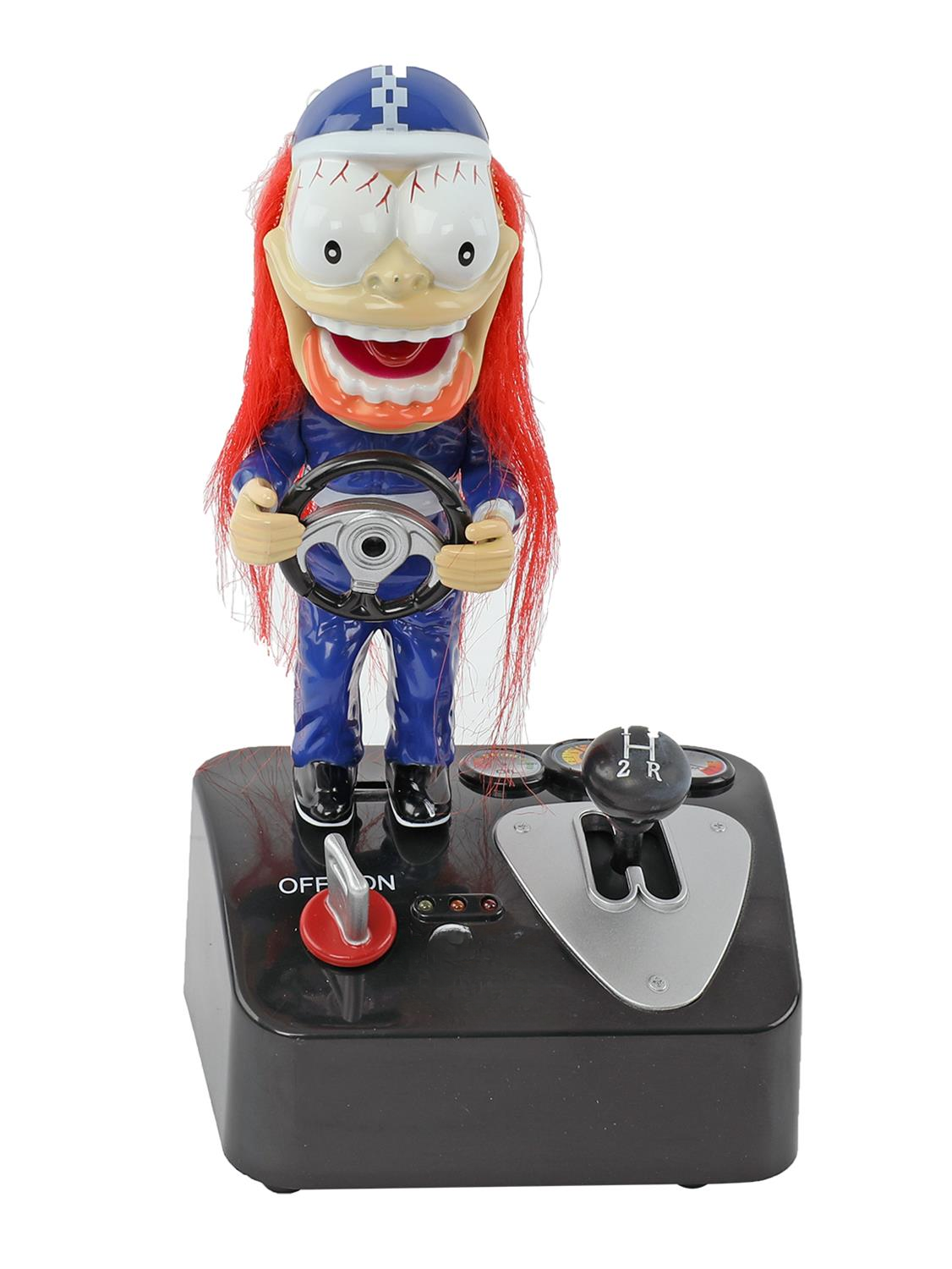 😵‍💫 Retro Animated Pilot Figure – 4-Speed Shifter, Head-Shaking Engine Roars 🚗💨