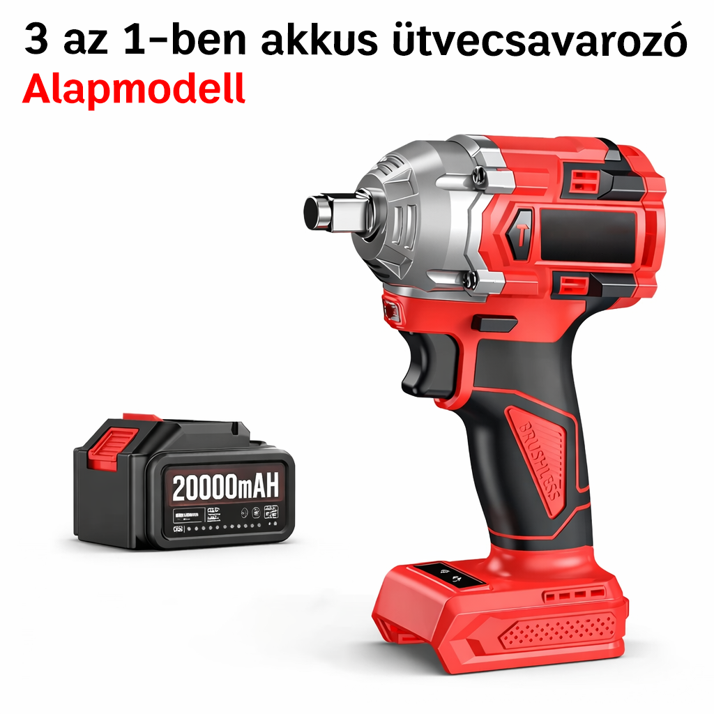 Akkus lítium-ion akkumulátoros ütvecsavarozó, elektromos nyomatékkulcs, többcélú javítószerszám, alkalmas nagy teherbírású csavarokhoz az autóiparban, az építőiparban és a barkácsolásban.