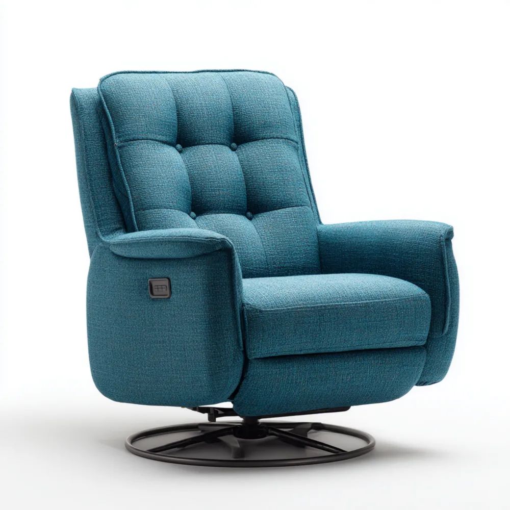 Poltrona Relax Tessuto 80x90x100 cm - Blu - Design Moderno