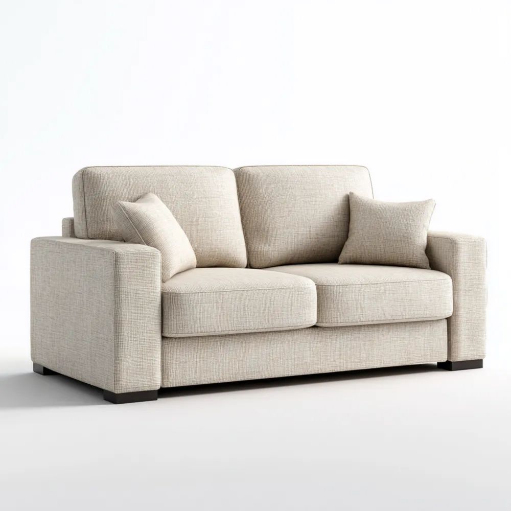 Divano a due posti 160x90x85 cm – Beige – Design Moderno