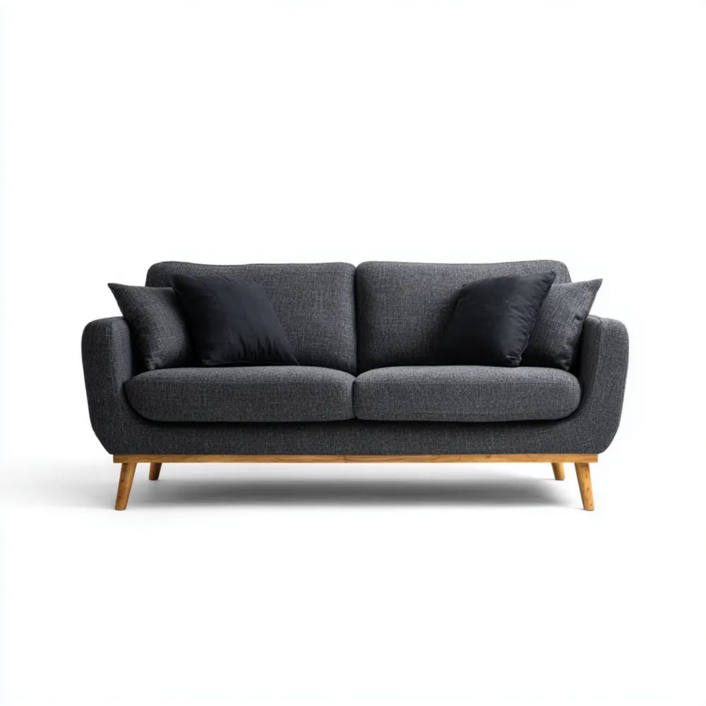 Divano a due posti 150x85x80 cm - Grigio Antracite - Design Moderno