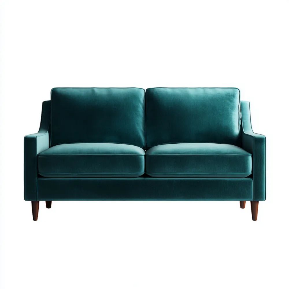 Divano a due posti Velluto 150x85x90 cm – Verde – Design Moderno