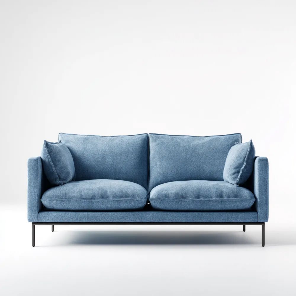 Divano a due posti 180x90x80 cm - Blu - Design Moderno