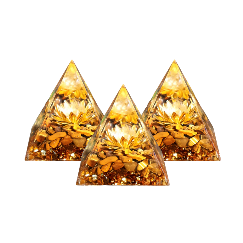 Copper Lotus Prosperity Pyramid