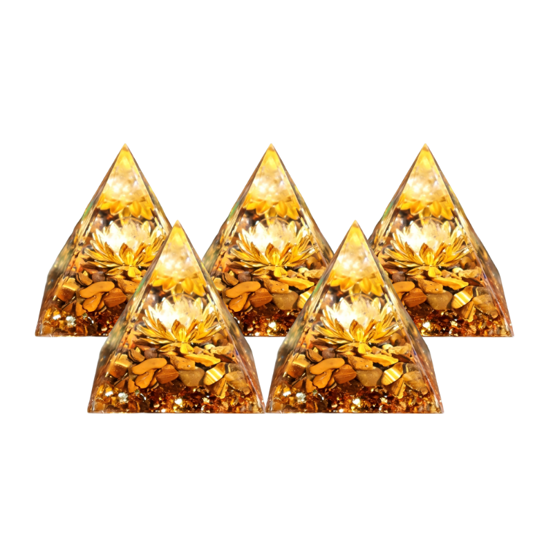 Copper Lotus Prosperity Pyramid