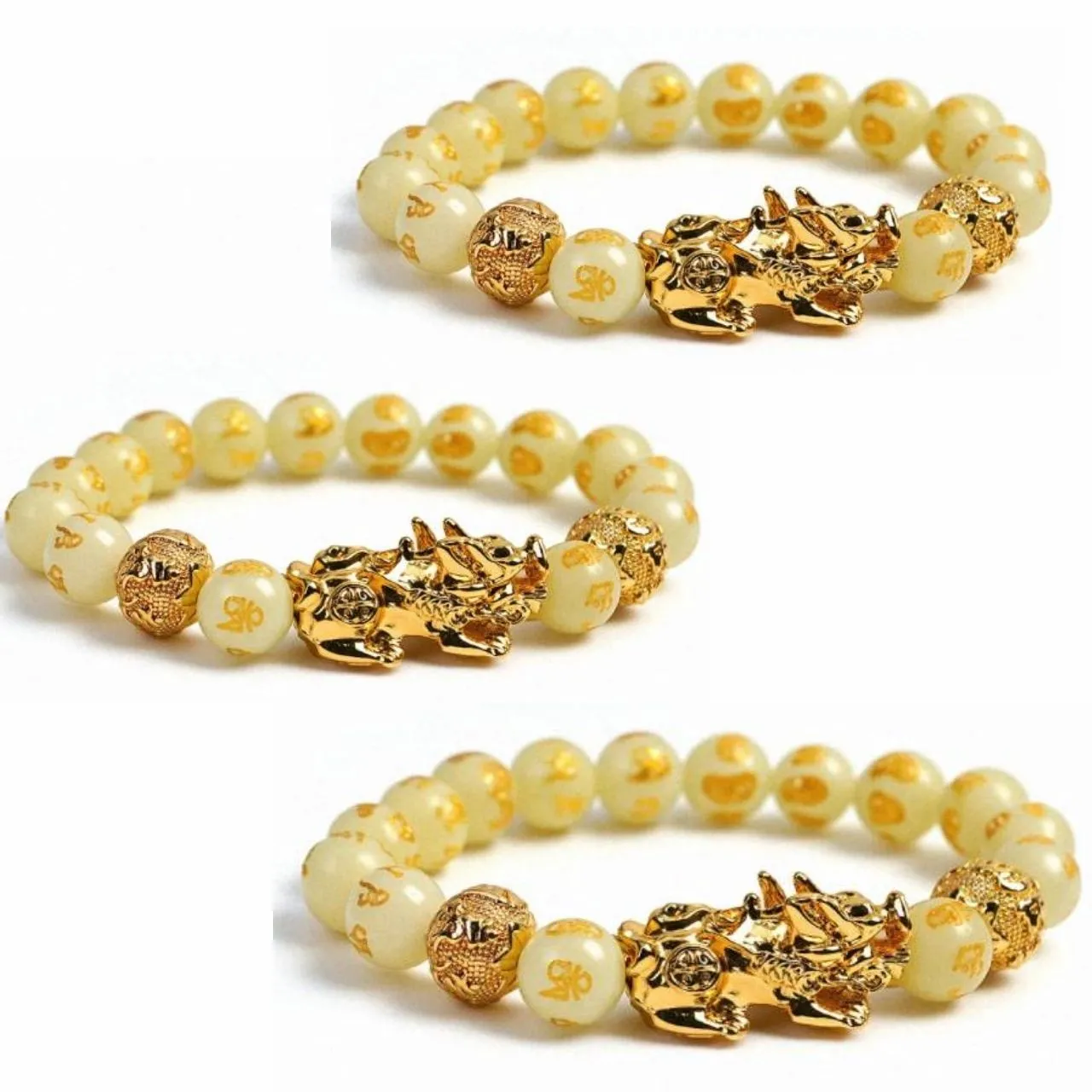 Wealth-Attracting Pixiu Fluorite Bracelet