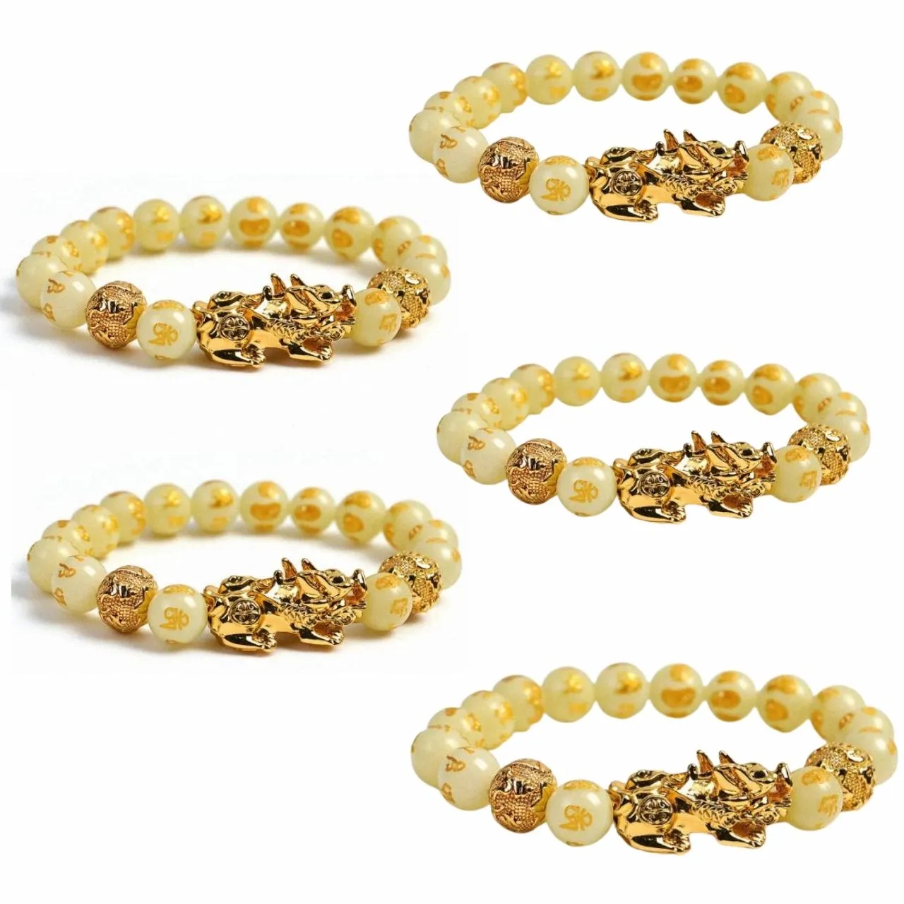 Wealth-Attracting Pixiu Fluorite Bracelet