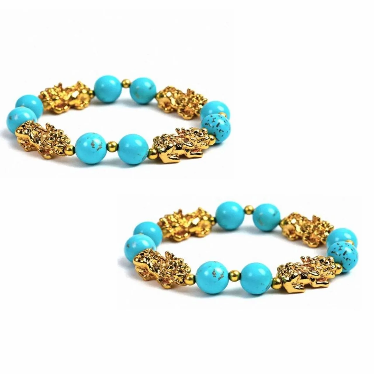 Wealth-Attracting 4 Pixiu Turquoise Bracelet