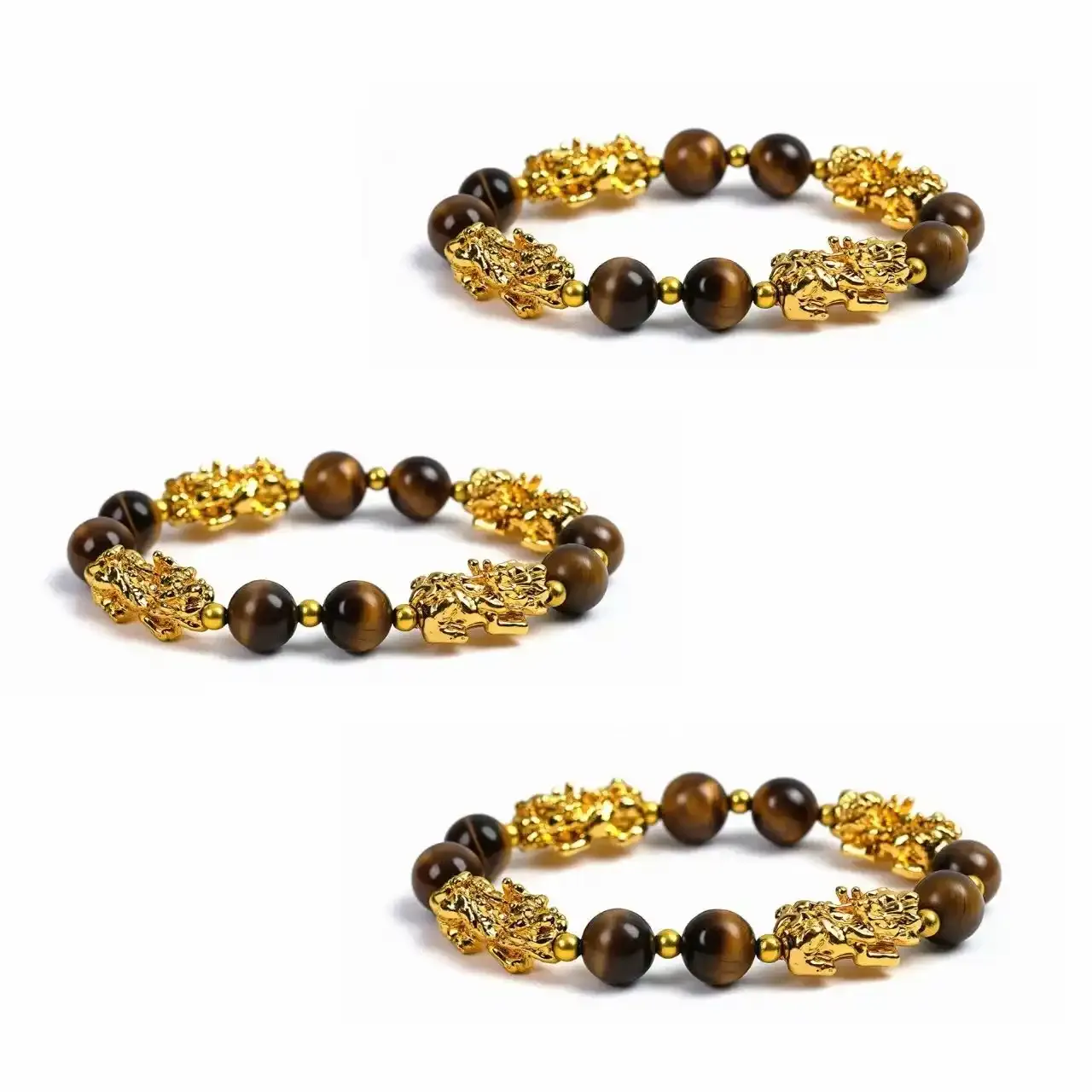 Wealth-Attracting 4 Pixiu Tiger’s Eye Bracelet