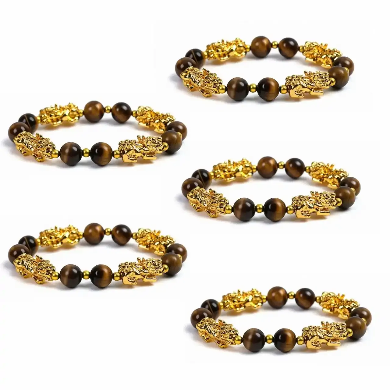 Wealth-Attracting 4 Pixiu Tiger’s Eye Bracelet