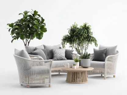 Canapé de jardin ensemble rotin synthétique 200x85x75 cm - gris clair - blanc - extérieur design contemporain-Homimyhome