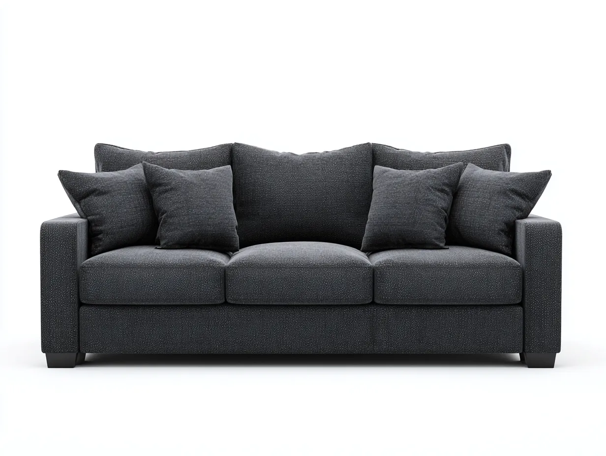 3 Sitzer Sofas - Stoff - 218x96x81 cm - Dunkelgrau - Moderner Stil-Loftupbase