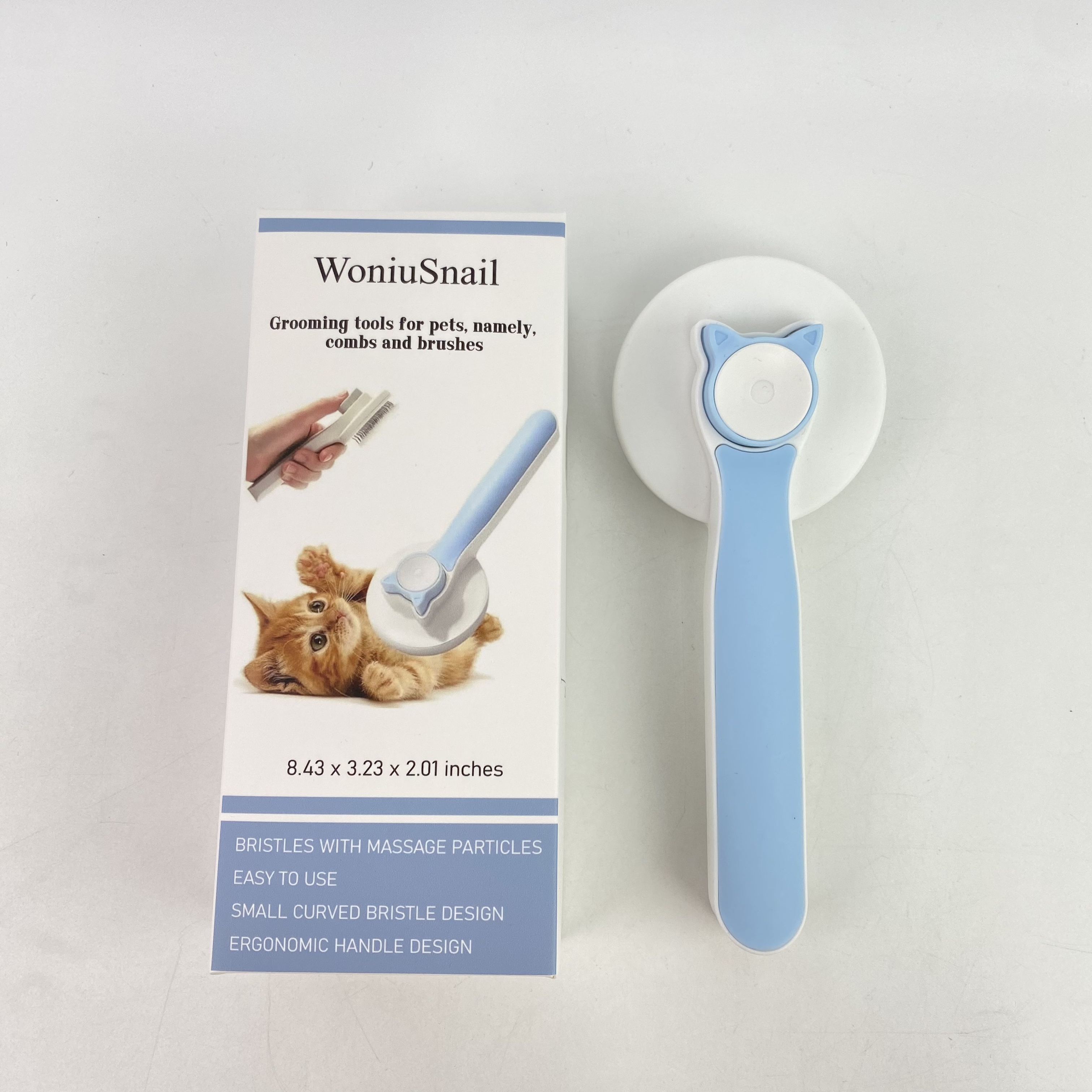 WoniuSnail  Cat Brushes for Indoor Cats, Cat Hair Brush for Shedding, Cat Brush for Long or Short Haired Cats, Cat Grooming Deshedding Brush for Dog Kitten Horse Massage Removes Loose Fur