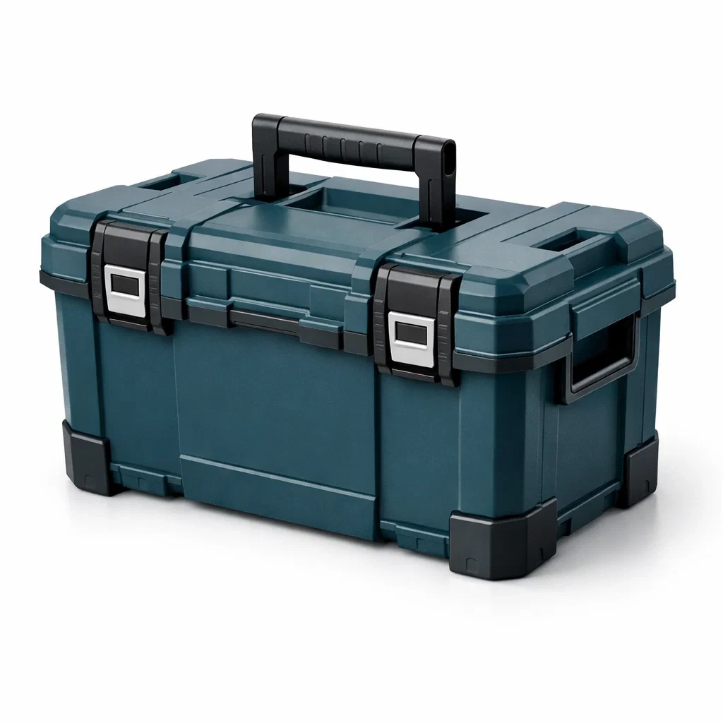 Cassetta degli attrezzi in plastica abs blu 48x25x25 cm-puredreamhaven