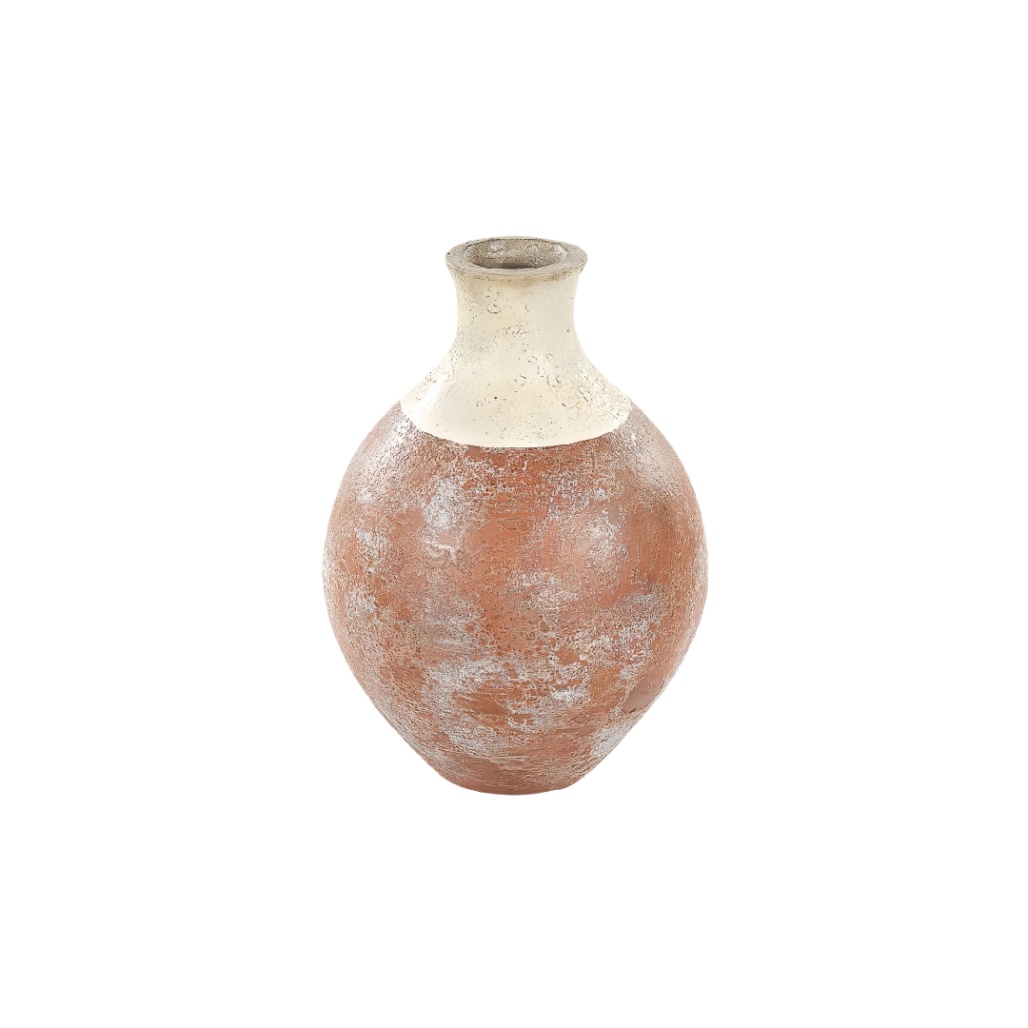 Vase décoratif en argile pour aménagement intérieur - 15 x 15 x 25-selectioncera