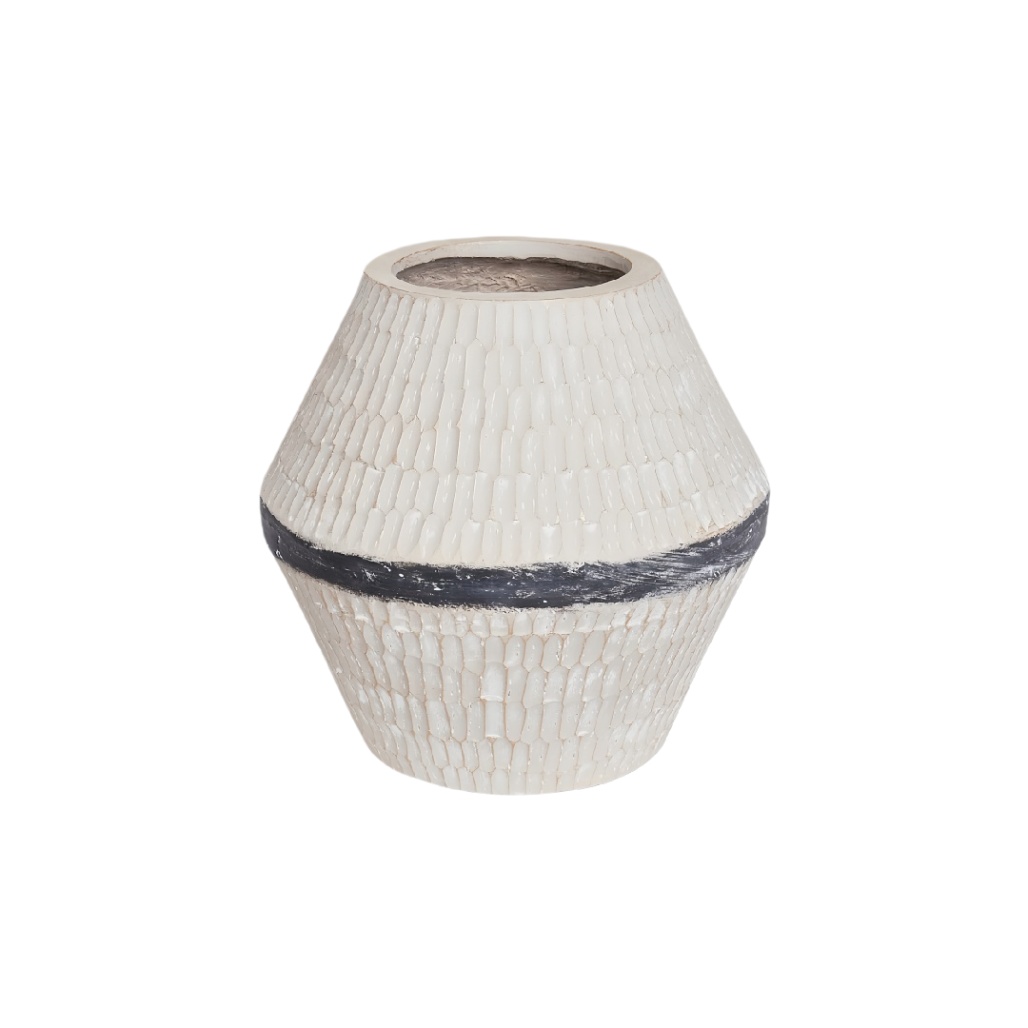 Vase décoratif en céramique pour intérieur - 25 x 25 x 20-selectioncera