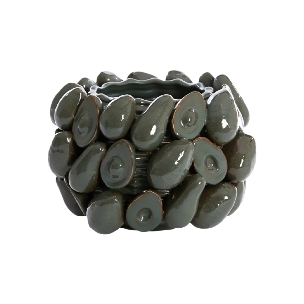 Vase décoratif en céramique pour intérieur moderne - 12 x 12 x 10-selectioncera