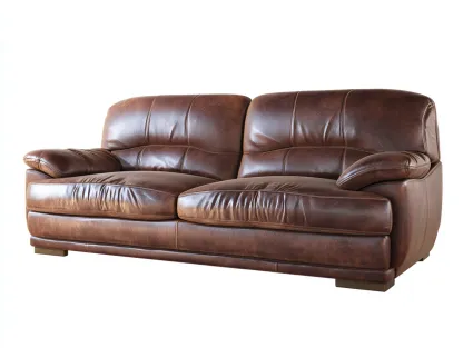 Divano 2 posti in pelle marrone vintage 175x88x76 cm – stile retrò-Cozyupbay