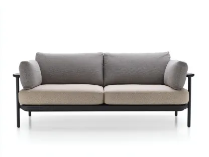 Divano 2 posti in tessuto grigio chiaro 178x92x80 cm – stile minimal-Cozyupbay