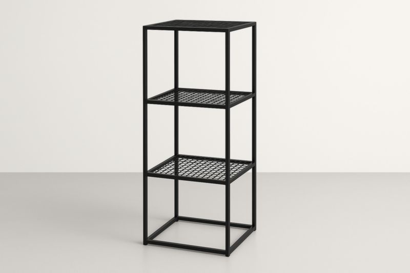Étagère en métal noir 3 niveaux 110cmx40cmx40cm