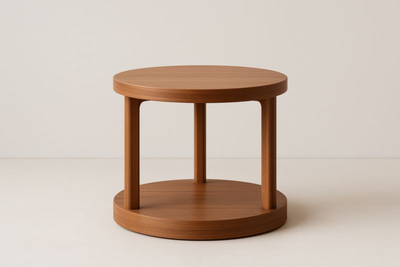 Table basse ronde en bois MDF 50cm