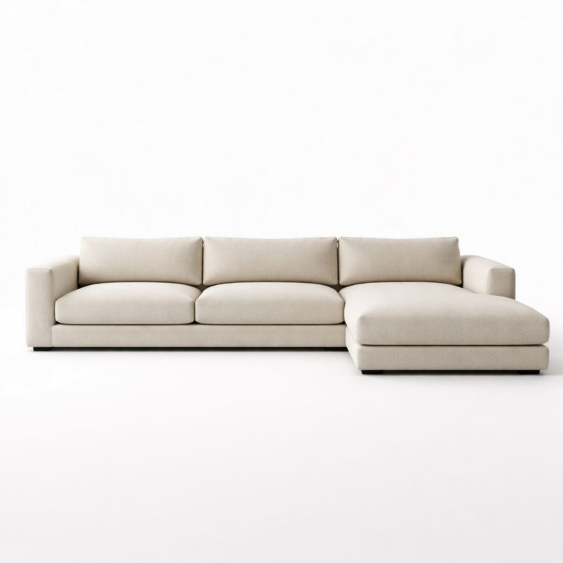 Canapé d'angle en tissu Beige 280x160x85 cm