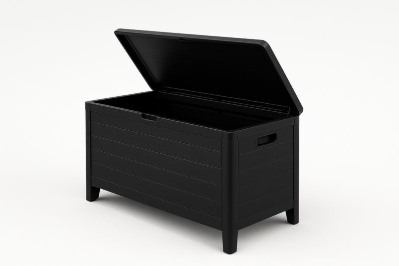 Coffre de Rangement Extérieur en Polypropylène Noir 120x45x60 cm