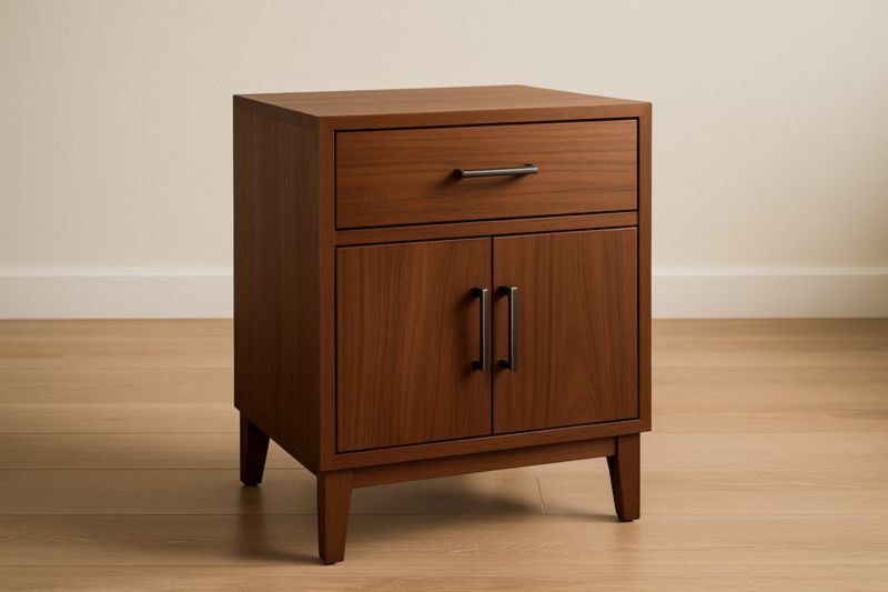 Table de chevet en bois avec tiroir et portes 50 cm x 40 cm x 60 cm