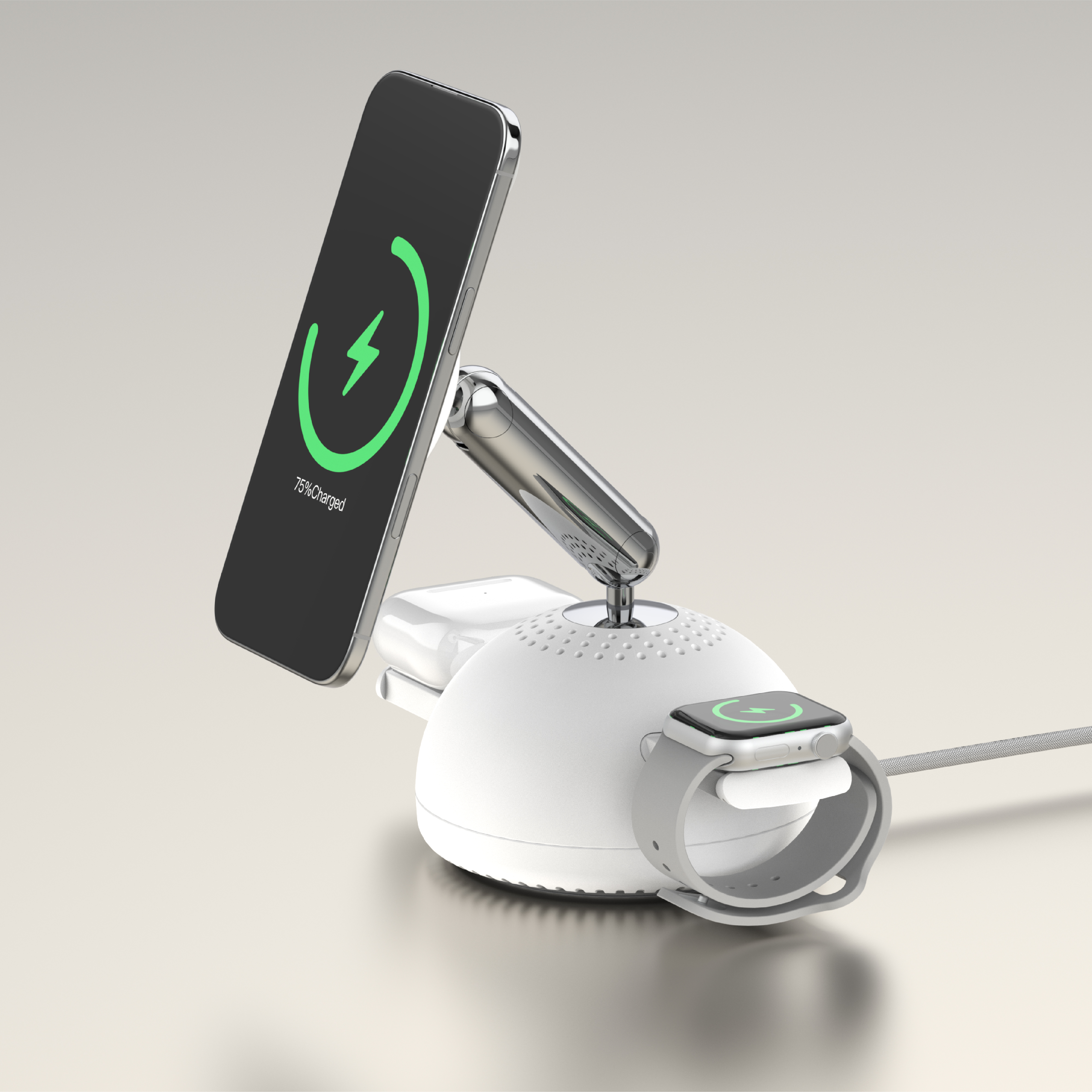 Qi | MagSafe | 3-in-1 Wireless Charging Stand