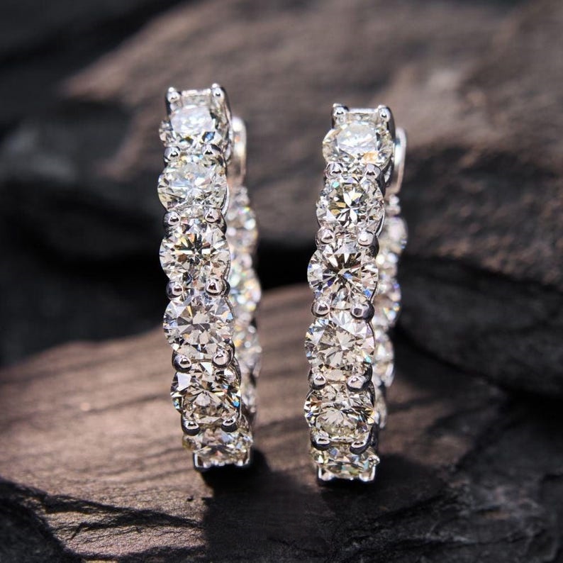 🔥Mother's Day Sale 50% OFF🔥Moissanite Hoop Earrings🎁