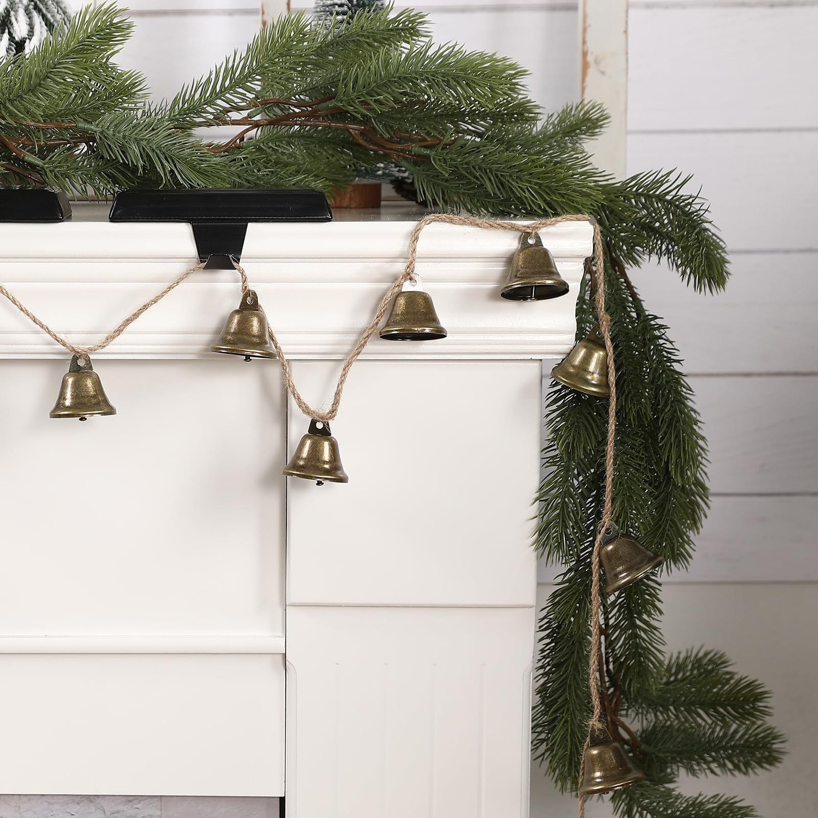 🔥 Rustic Christmas Cow Bells on Twine Garland