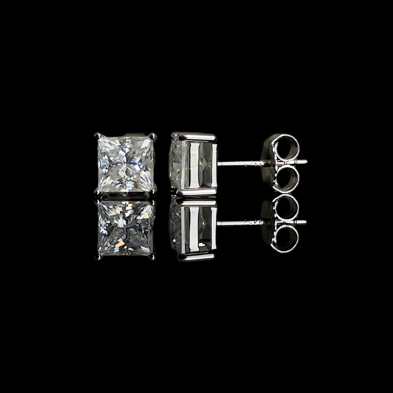 🔥Hot Sale 49% OFF🔥Princess Cut Moissanite Stud Earrings🎁