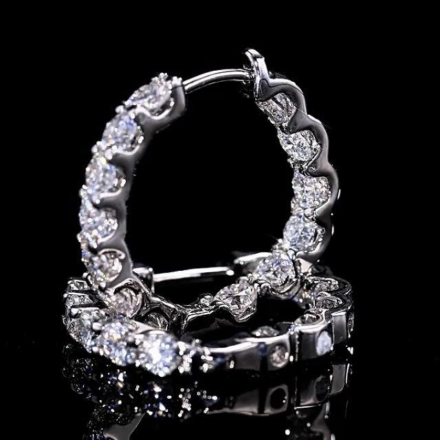 🔥Mother's Day Sale 50% OFF🔥Moissanite Hoop Earrings🎁