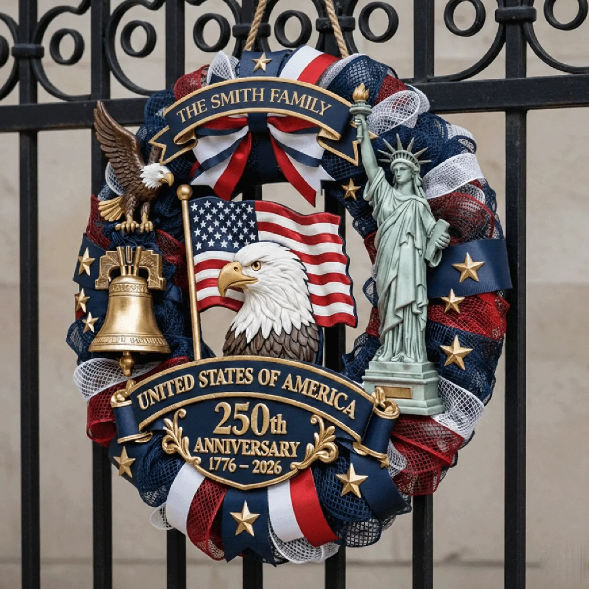 🔥HOT SALE 50%OFF🔥American 250th Anniversary Decoration - Three-Layer Wood - Independence Day-Unique Gift🎁