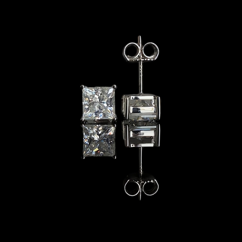 🔥Hot Sale 49% OFF🔥Princess Cut Moissanite Stud Earrings🎁