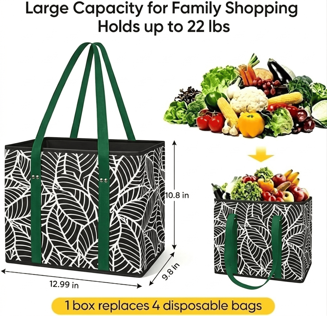 Thickened reusable shopping bag (foldable, sturdy, waterproof) 🛒✨