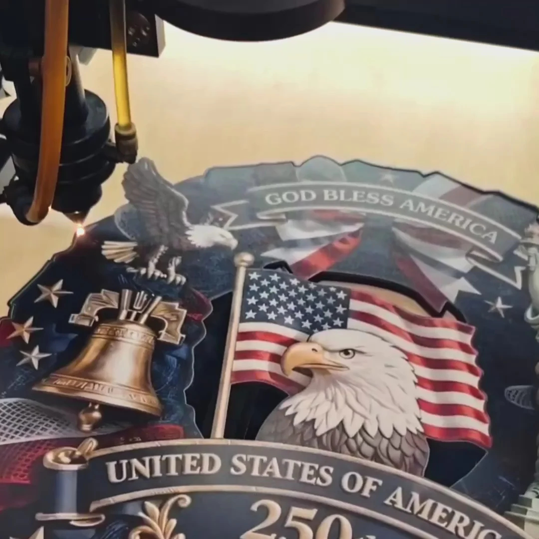 🔥HOT SALE 50%OFF🔥American 250th Anniversary Decoration - Three-Layer Wood - Independence Day-Unique Gift🎁