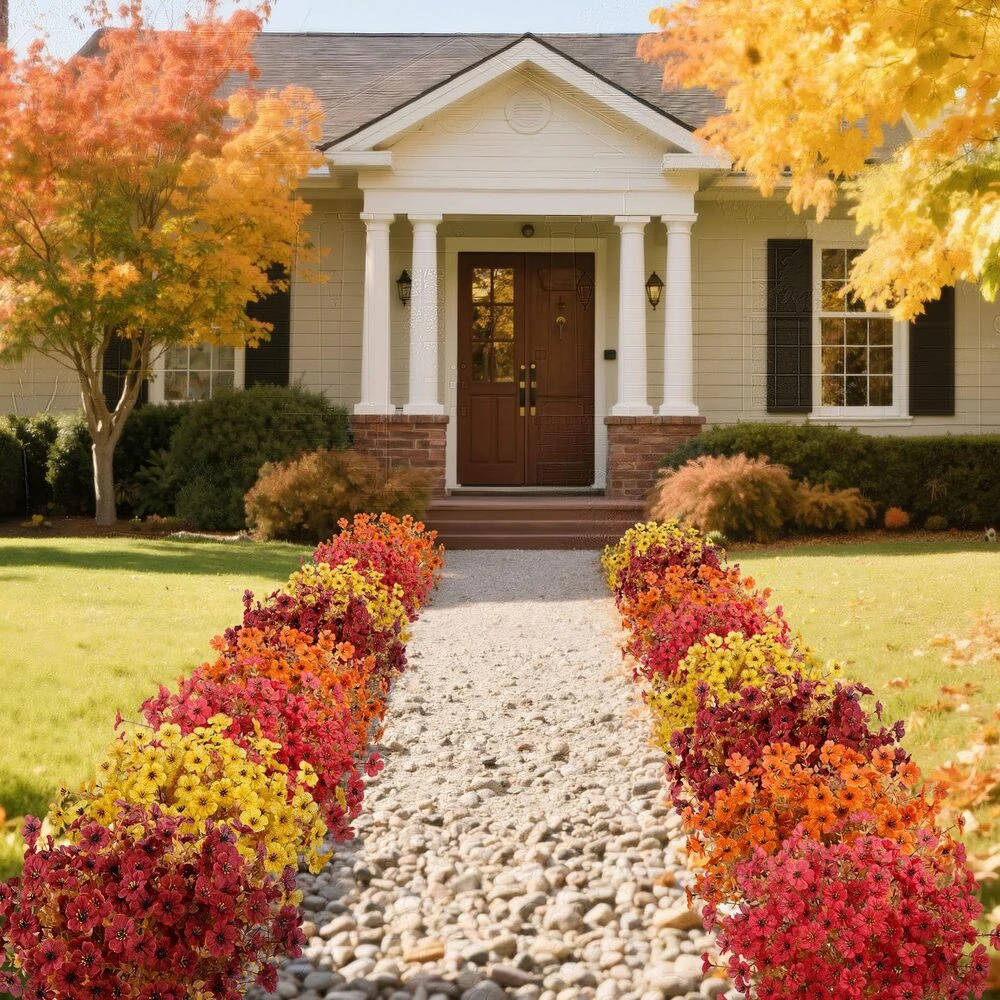 🏆 50K+ SOLD! 💐Lifelike UV-Resistant Sunset Mums – Waterproof, Windproof & Perfect for Fall Decor 🍂