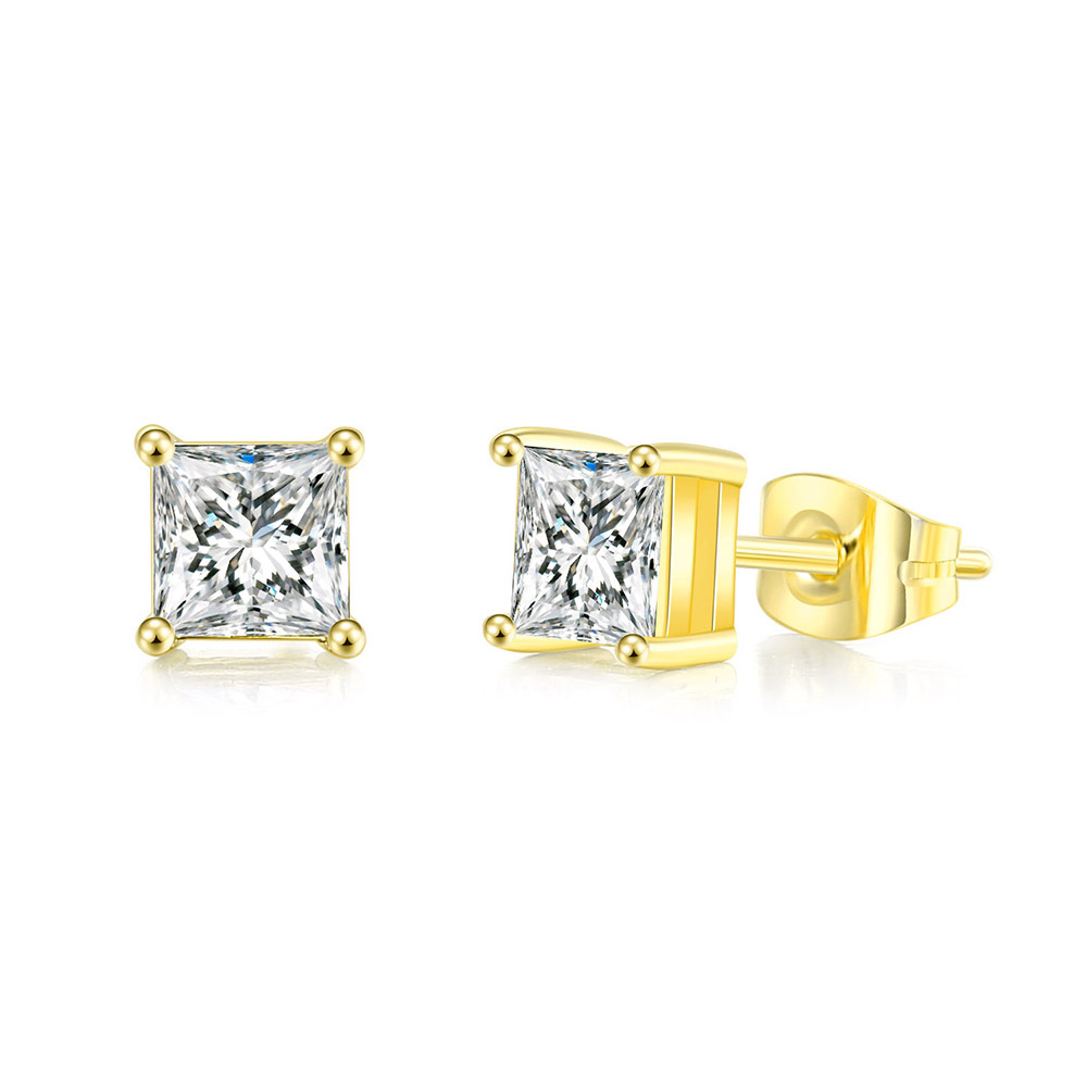 🔥Hot Sale 49% OFF🔥Princess Cut Moissanite Stud Earrings🎁
