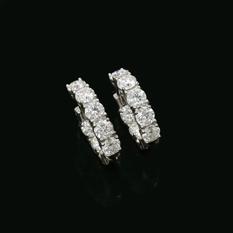 🔥Mother's Day Sale 50% OFF🔥Moissanite Hoop Earrings🎁
