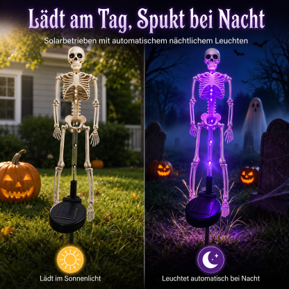 💀 Solar-Skelett-Gartenstecker