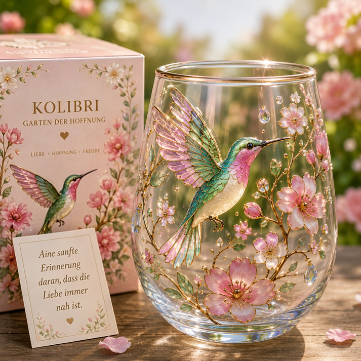 🌸 Limitierte Edition 2026 · Kolibri-Garten Glasbecher☀️☕